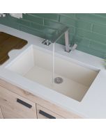 ALFI brand AB3020UM-B Biscuit Undermount Granite Composite Kitchen Sink
