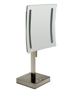 ALFI brand ABM8FLED-BN Brushed Nickel Tabletop Square 8" Mirror with Light