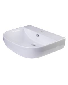 ALFI brand AB111 24" White D-Bowl Porcelain Wall Mounted Bath Sink