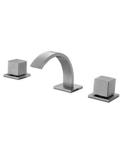 ALFI brand AB1326-BN Brushed Nickel Modern Widespread Bathroom Faucet