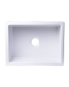 ALFI brand AB2418UM-W  24" x 18" Undermount White Fireclay Kitchen Sink