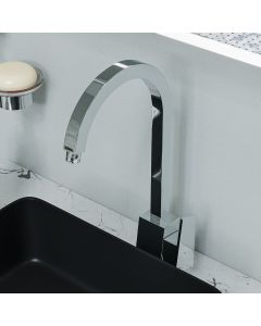 ALFI brand AB3470-PC Polished Chrome Gooseneck Single Hole Bathroom Faucet