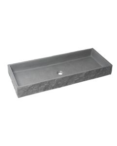 ALFI brand ABCO39TR 39" Solid Concrete Gray Matte Trough Sink for the Bathroom