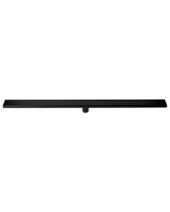 ALFI brand ABLD47B-BM 47" Black Matte Brushed Stainless Steel Linear Shower Drain with Solid Cover
