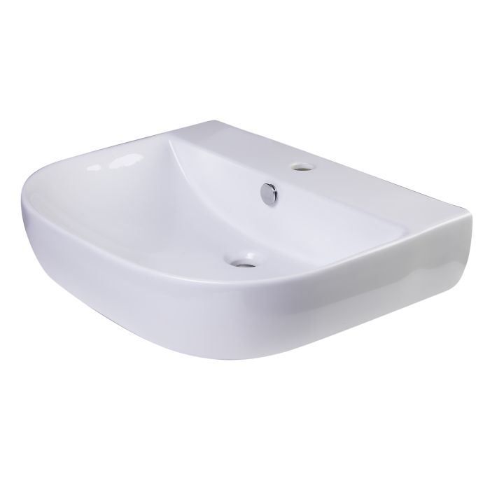 alfi brand ab111 24 white d bowl porcelain wall mounted bath sink