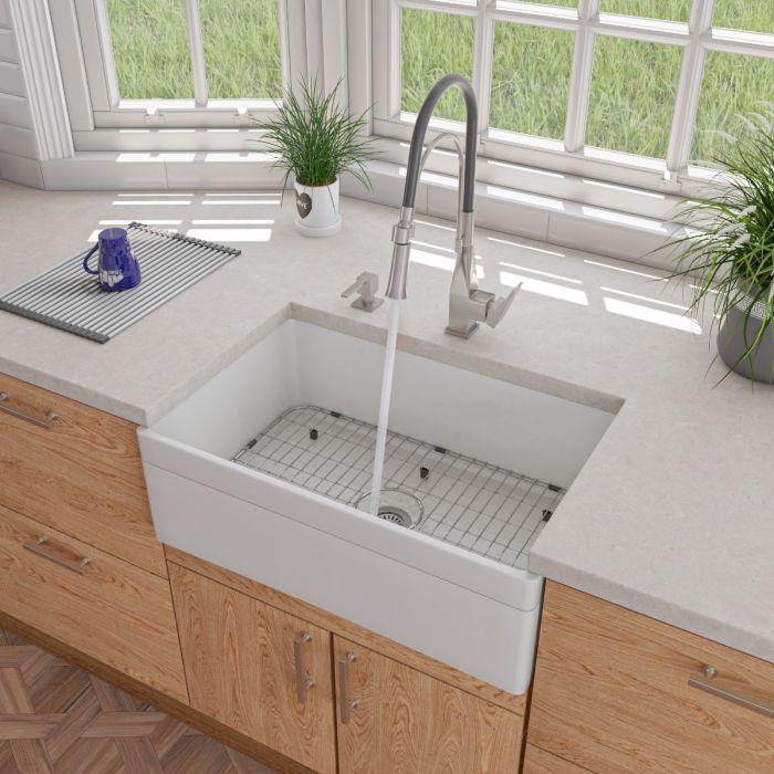 Farm Sink With Lip Single Bowl Design, Farm Style Kitchen Sinks